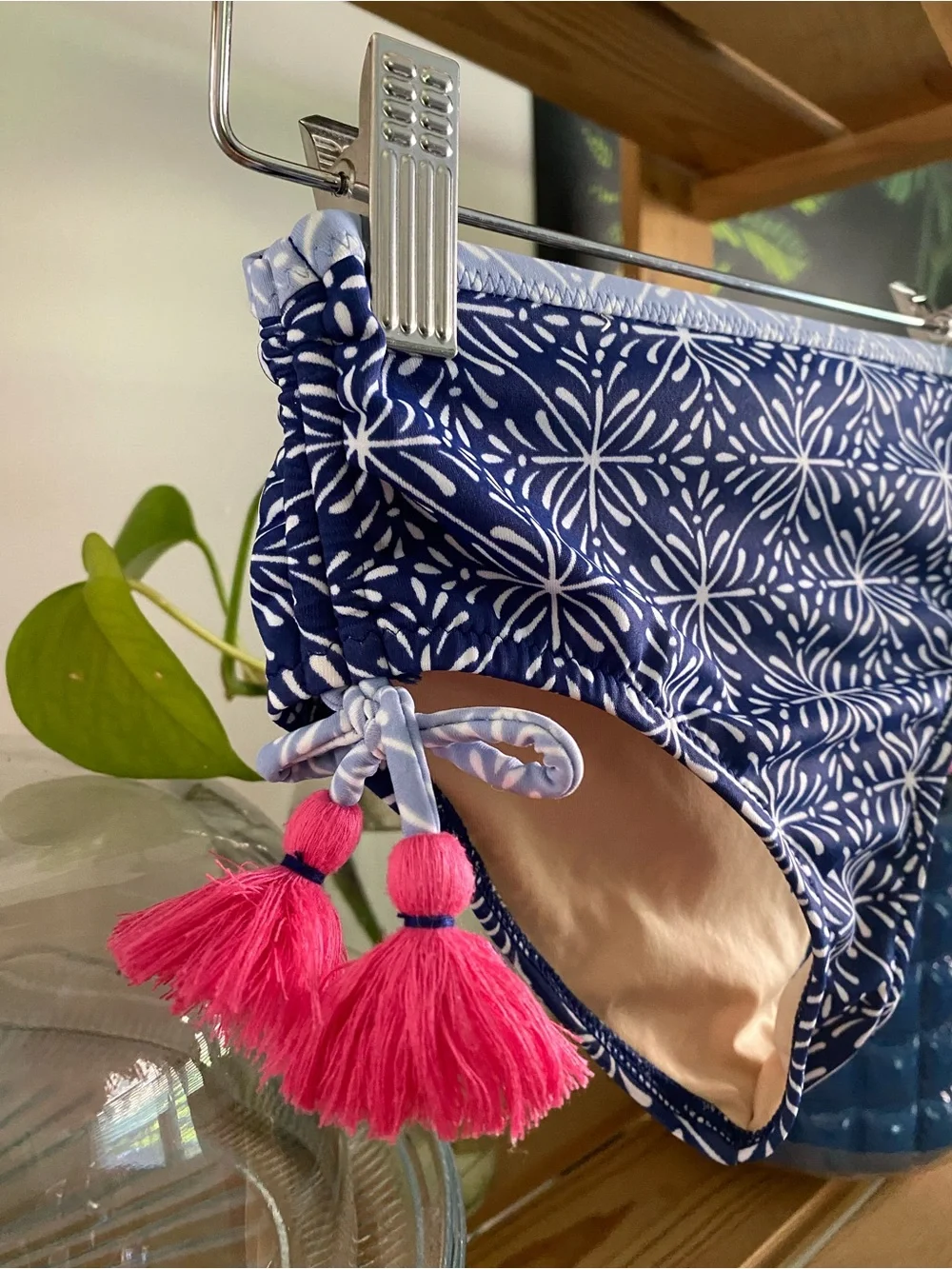 Cabana Life Navy Blue Bandana Print Long Sleeve Rashguard Bikini Set 5t